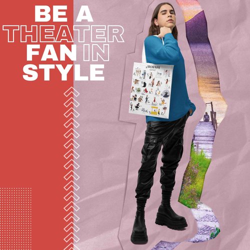 UTOPISH Ultimate Broadway Fan Bundle - Show-Bill Binder & Broadway Alphabet Tote and Cosmetic Bags Set