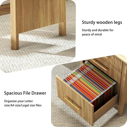 Oak Computer Desk - 54" Wooden Executive Office Desk with 4 Drawers | Stylish Home Office Solution