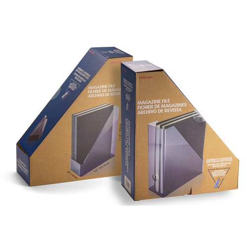 Officemate Recycled Magazine File, Smoke Gray (21510)