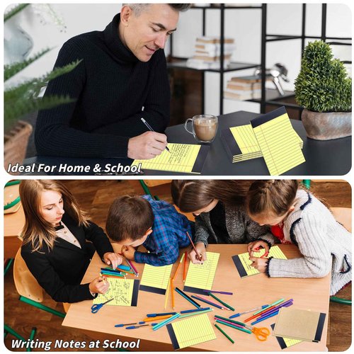 48 Pack Legal Pads Bulk,5 x 8 Inch White Notepad, Note Pads College Ruled Perforated Memo Pad for Work Study Daily Note Taking List, Lined Writing Pads Memo Refills Notepads for Office Home School