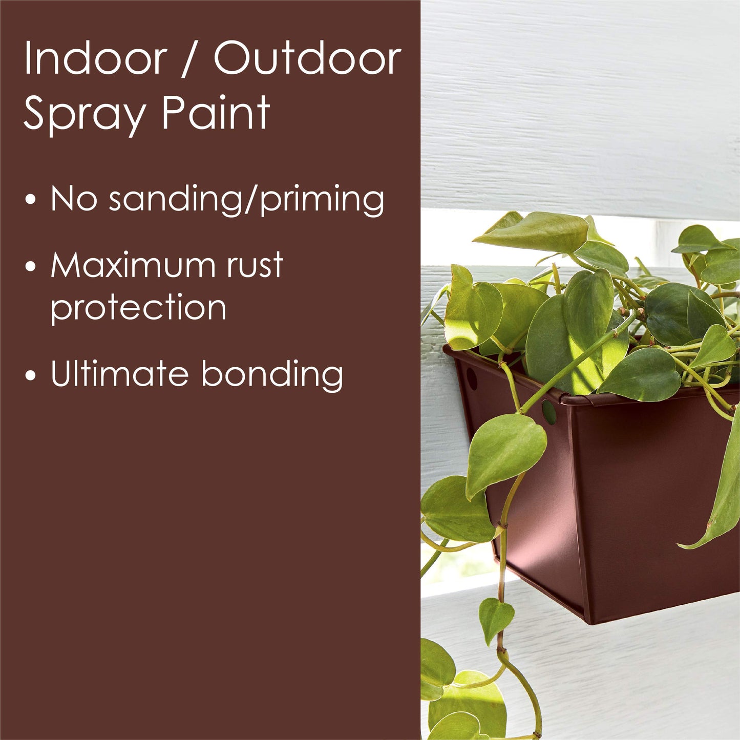 Krylon Fusion All-In-One Adhesive Spray Paint for Indoor/Outdoor Use, 12 oz, Espresso