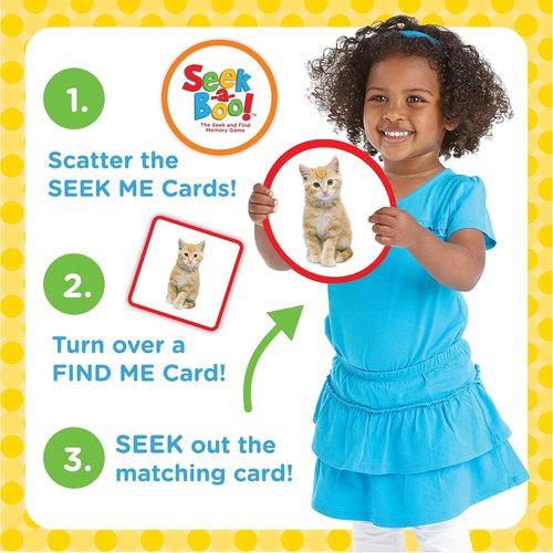 MindWare Seek-a-Boo Memory Game - Engaging Seek and Find Activity with Toddler Flash Cards