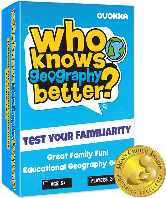 Board Games for Kids 8-12 | Fun Geography Trivia Card Game for Family Game Night – 500+ Questions
