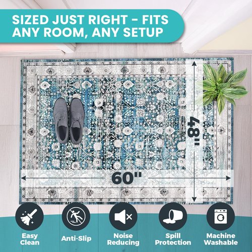 Starcounters Office Chair Mat for Hardwood Floor -Heavy-Duty Floor Mat for Office Chair, Scratch-Resistant and Non-Slip Computer Chair Mat, Wood and Tile Protection for Office & Home, White 48" x 60"