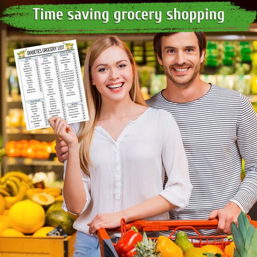 iyouthlife 13 Pcs Diabetes Food List Chart & Meal Planner, Diabetic Meal Plan Glycemic Index Food Grocery Chart for Blood Sugar Control