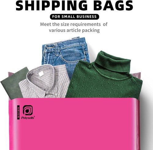POLYSELLS Pink Poly Mailers - 100 Pcs 10x13 Inches | Waterproof, Tear-Resistant Shipping Envelopes