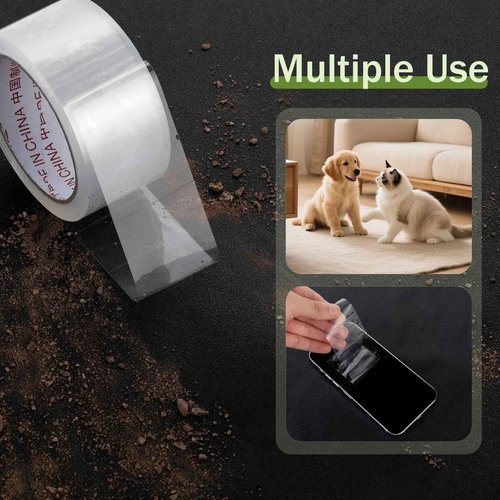 PLUMEQUICK Packing Tape Rolls, 1.88 in x 60 Yards, Total 1440 Yards, 24 Tape Rolls, for Shipping and Moving, Clear (24)