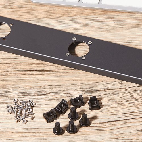 4-hole 1U Audio Rack Panel 4D Series XLR Patch Panel Punched Metal HDMI Mount Connectors Recording Studio Rack Accessories for 19 Inch Enclosure Server Computer Equipment Studio