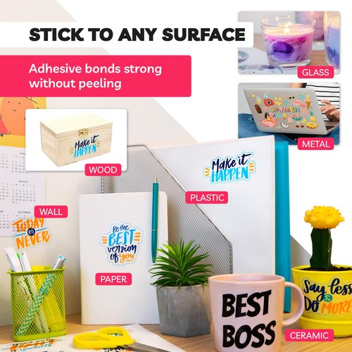 90% Clear Sticker Paper for Inkjet Printer - (20 Sheets), 8.5 x 11" Letter Size, Transparent Glossy, Printable Vinyl, Water-Resistant - Easy to Use for Creative Projects