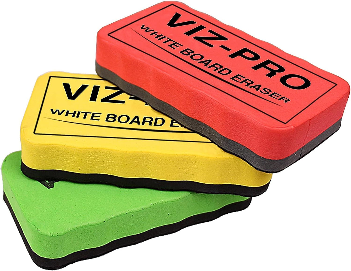VIZ-PRO Magnetic Dry Erase Board - 36" X 24" Silver Aluminum Frame with 3 Erasers & 12 Markers