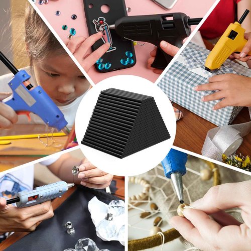 Threlaco 240 Pack Hot Glue Sticks Black Hot Melt Adhesive Glue Sticks for All Temp Guns 8 Long x 0.43 Dia Multipurpose for Kids Adults DIY Art Craft Sealing Repairing Festival Decoration 11.5lb