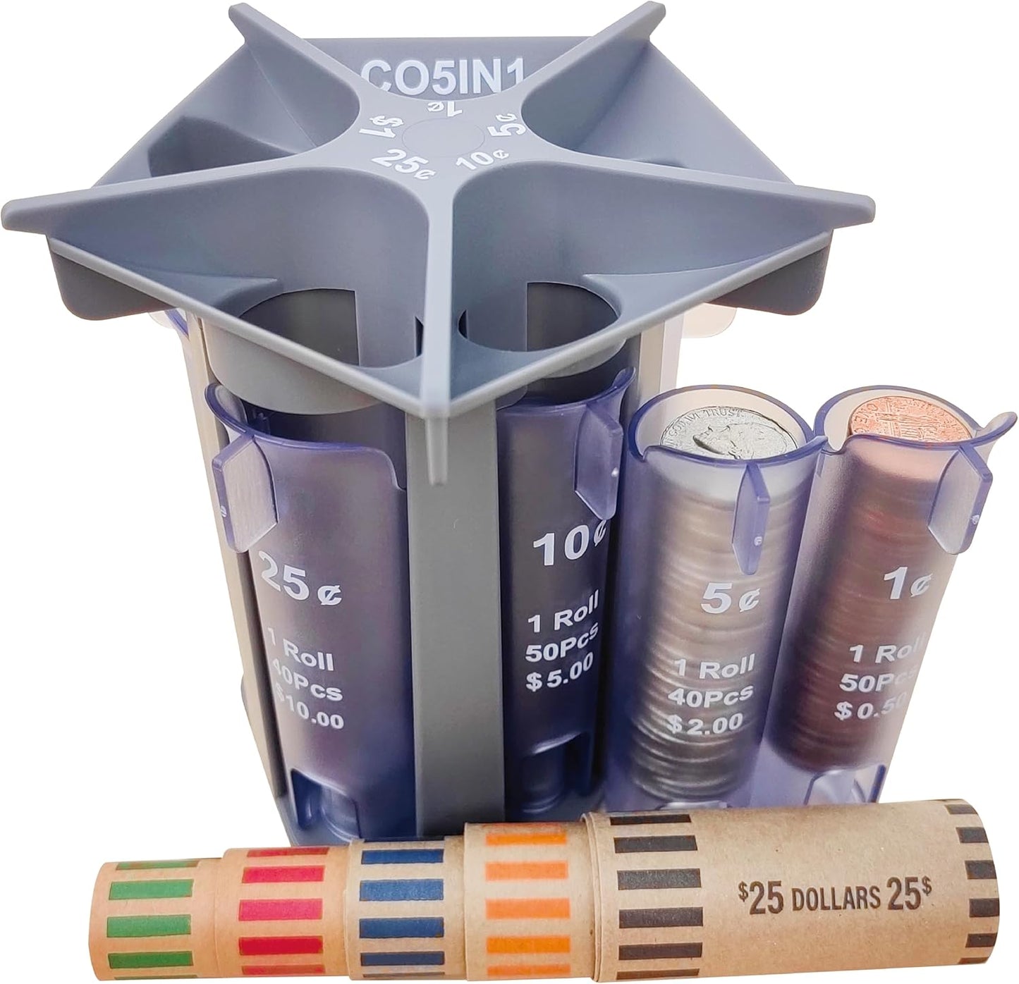 Skiennix Coin Sorter Machine - Efficient Change Counter with Coin Wrappers & Organizer | Quick & Easy Use