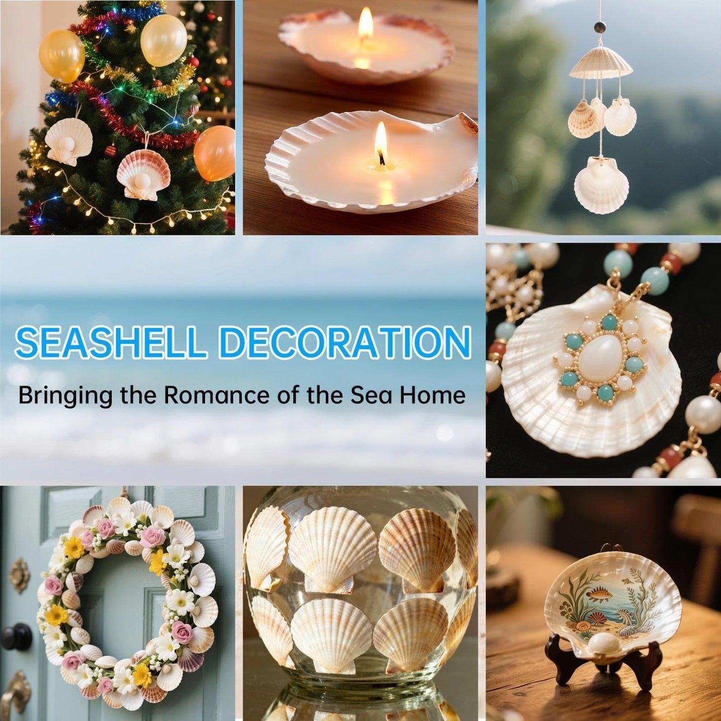36PCS Natural Scallop Shells for Crafts, 2-3 Inch White Sea Shells for Decorating, Genuine Beach Seashells for DIY Craft Making, Painting, Cooking, Ocean Themed Party Supplies & Decorations