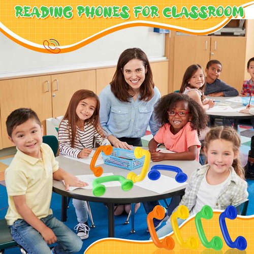 Shappy Bulk Reading Phones for Classroom Auditory Feedback Phone Manipulatives for Preschool Children Accelerates Reading Fluency and Pronunciation Toy Tool Supplies(72 Pcs)