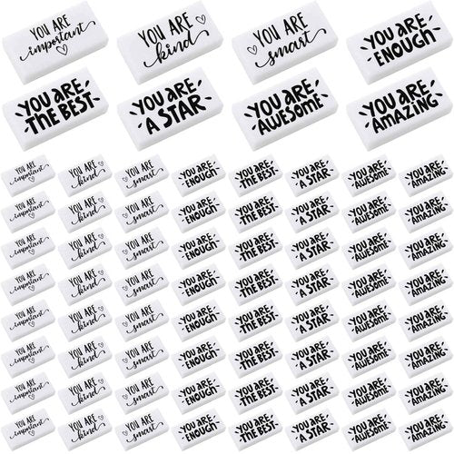 PerKoop 200 Pcs Operation Christmas Inspirational Small Pencil Erasers Bulk - Cute Fun Motivational Eraser Gifts for Kids Students Classroom Prizes School Supplies National Collection Week