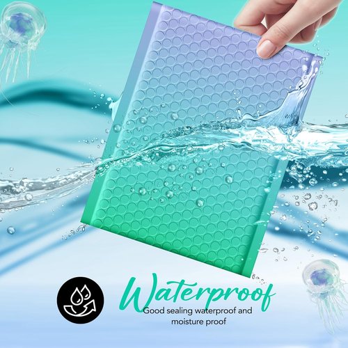 Fuxury Bubble Mailers - Cute Design Opaque Padded Envelopes | 6x10" Size, 100 Pack, Durable for Jewelry Shipping