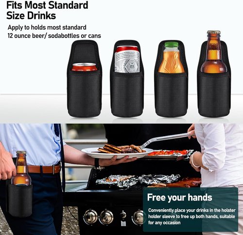 Beer Holster - Outdoor Drink Belt Holder for Water Bottles | Adjustable & Durable Design