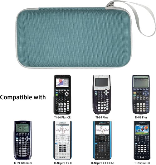 co2CREA Carrying Case - Fractal Frost Design for Texas Instruments TI-84 Plus CE & Graphing Calculators