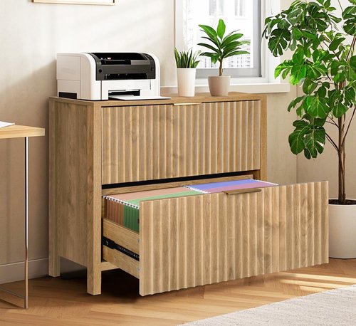 ZYBT Lateral File Cabinet, Modern Farmhouse Filing Cabinets with 2 Drawers and Hanging Bar Wood Rustic Storage Cabinet for A4/Letter/Legal Size Documents,Office Storage Cabinet for Home Office