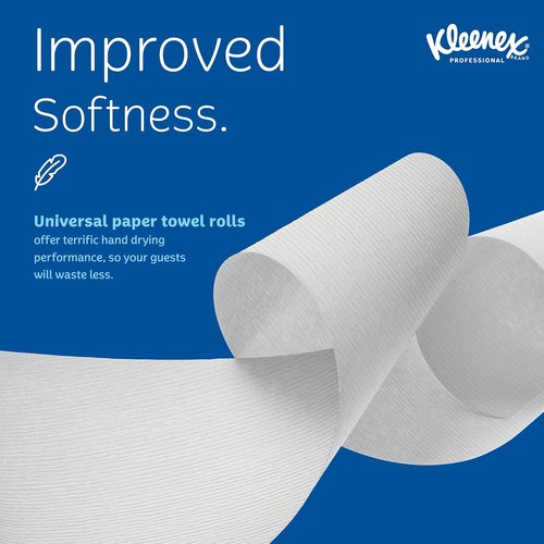 Kleenex® Hard Roll Paper Towels - Premium Absorbency Pockets™ | 1.75" Core, 600' Per Roll, 6 Rolls Per Case