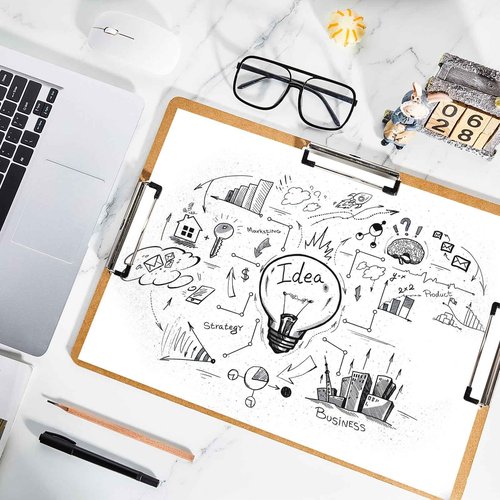 Tenceur 8 Pcs 11x17 Clipboard With Three Clips - Extra Large Horizontal Drawing Clipboard for Office, Home, Teachers Supplies