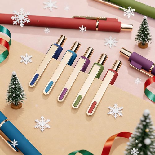 Linbsunne Gel Pens - Black Ink Fine Point 0.5mm Retractable Pens for Smooth Writing | Vintage - 10 Pcs