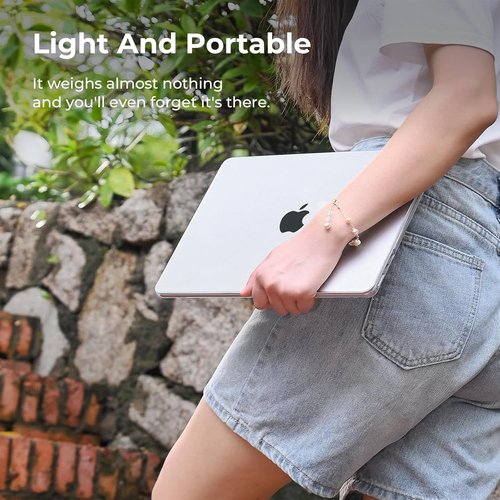 EooCoo MacBook Air 15 Inch Case - Transparent Hard Shell Cover with Smooth Shiny Surface | Model A3448 A3241 A3114 A2941