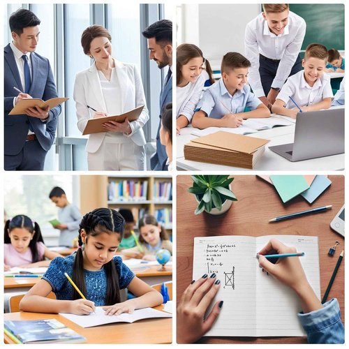 YGPHO 60 Pack Lined Kraft Notebooks Bulk, A5 Blank Paper Journal Notebooks for Office Work, 8.3x5.5inch Kraft Composition Notebook for School Student, 60 Pages