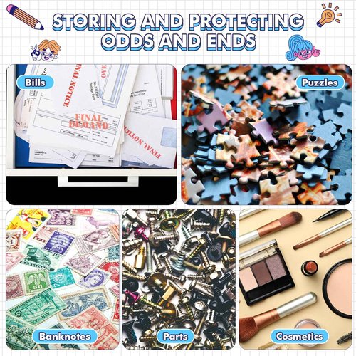 Handepo 100 Pcs A6 Mesh Zipper Pouch Bags with Label Pocket 9.45x4.53 Inch Waterproof Small Zipper File Bags Bulk Color Pencil Document Multipurpose Pouches for Office Travel Puzzles Games Organizing