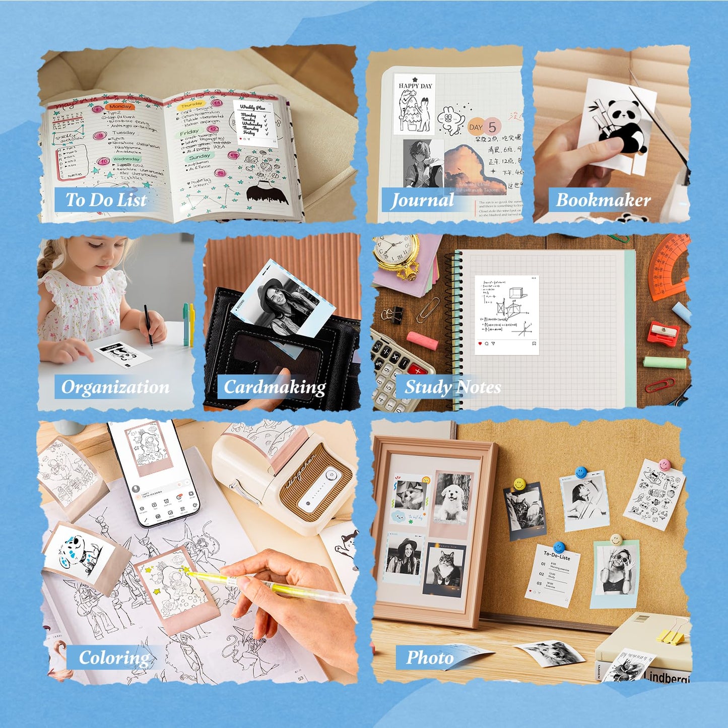 NIIMBOT Photo Labels– Print HD Thermal Labels(2''x2.76'', 50x70mm) for Memories, Notes, Lists & DIY Projects – Compatible with Pro Series Label Makers