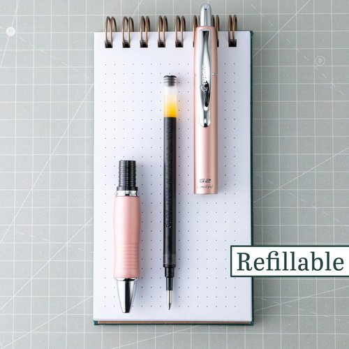 PILOT G2 Limited Gel Pen - Refillable & Retractable, Fine Point, Rose Gold Barrel, Black Ink