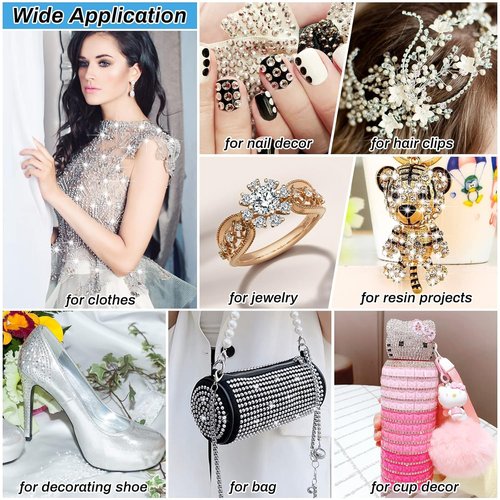 B7000 Clear Glue Kit - 4013PCS Rhinestones & 3PCS 25ML Adhesive for Jewelry, Crafts & Nail Art
