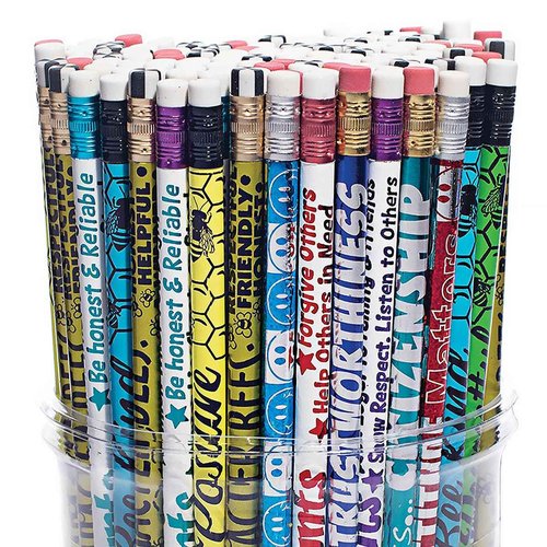Anderson's Character Pencil Tub, Fun & Colorful Pencils, Perfect for School Supplies, Classroom Rewards, Creative Writing, Party Favors, and Motivational Gifts, Set of 144