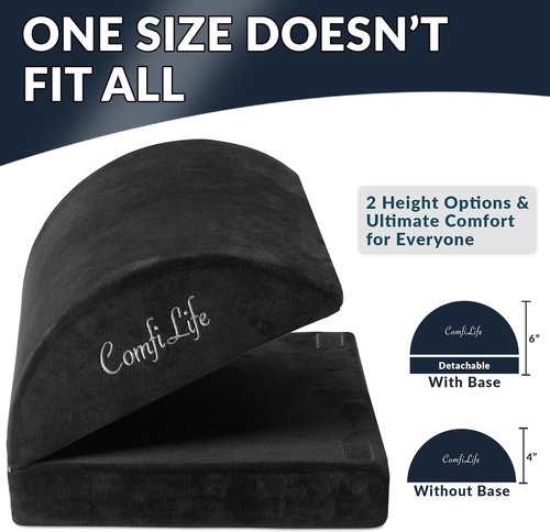 ComfiLife Lumbar Pillow & Foot Rest Bundle - Ergonomic Lumbar Support & Under Desk Foot Rest for Back Pain Relief