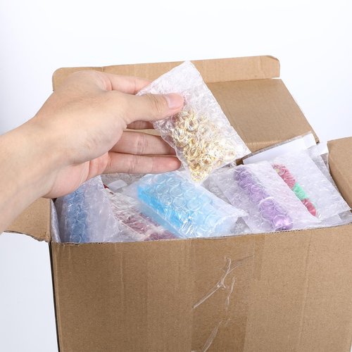 300Pcs Bubble Wrap Bags for Packing, 2 x 3.15 Inch Double Wall Plastic Bubble Wrap Sleeves Clear Self Sealing Bubbles Shipping Bags for Small Business Moving Shipping Packaging Storage