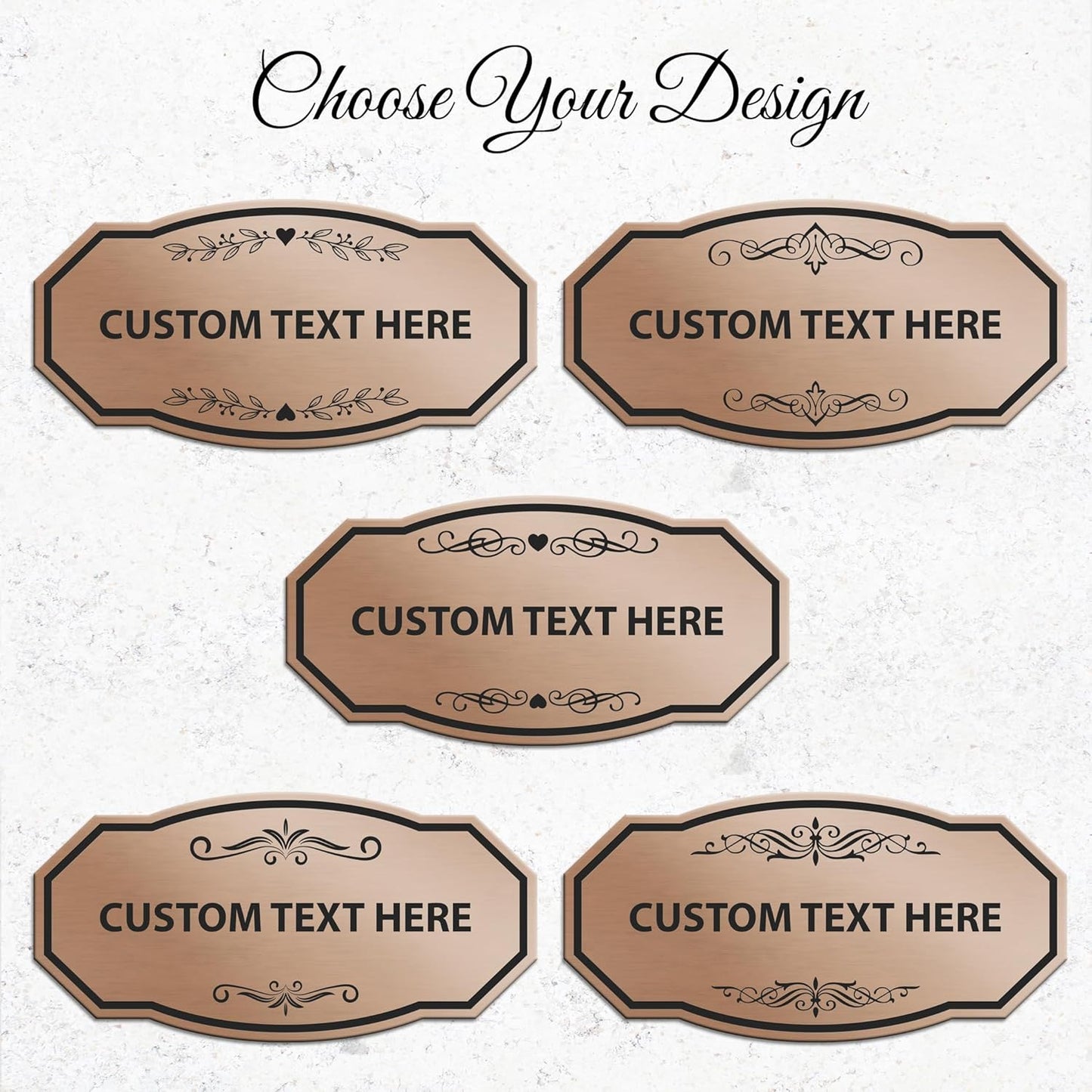 Skiennix Customizable Victorian Door Sign - Personalized Laser Engraved Acrylic Plaque | Perfect for Office