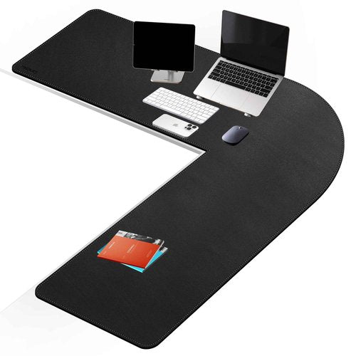 Mydours 61"x61"x20" Super Large Desk Mat, Full Mouse Pad for L-Shaped Standing Desk, Double-Sided Mat with PU Leather Surface, Extended Coverage for Large L Shaped Desk, Compatible with Home & Office