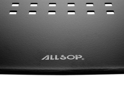 Allsop Redmond Monitor Stand, holds 40 lbs with keyboard storage space - Black (29248)