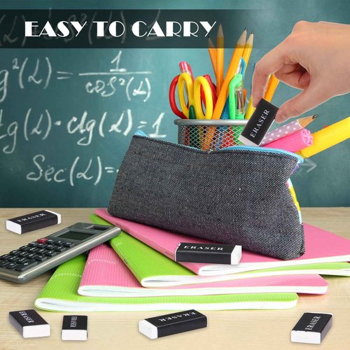 Motiskyy 300 Pieces Operation Christmas White Pencil Erasers Bulk Soft Art Pencil Large Rubber Erasers for Drawing Kids Student Artist Office Home Classroom Writing 1.8 x 0.8 x 0.3 Inch