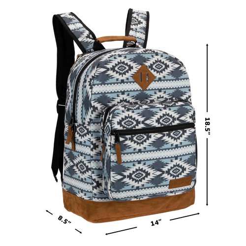 Wrangler Yellowstone Sturdy Backpack for Travel Classic Logo Water Resistant Casual Daypack for Travel with Padded Laptop Notebook Sleeve