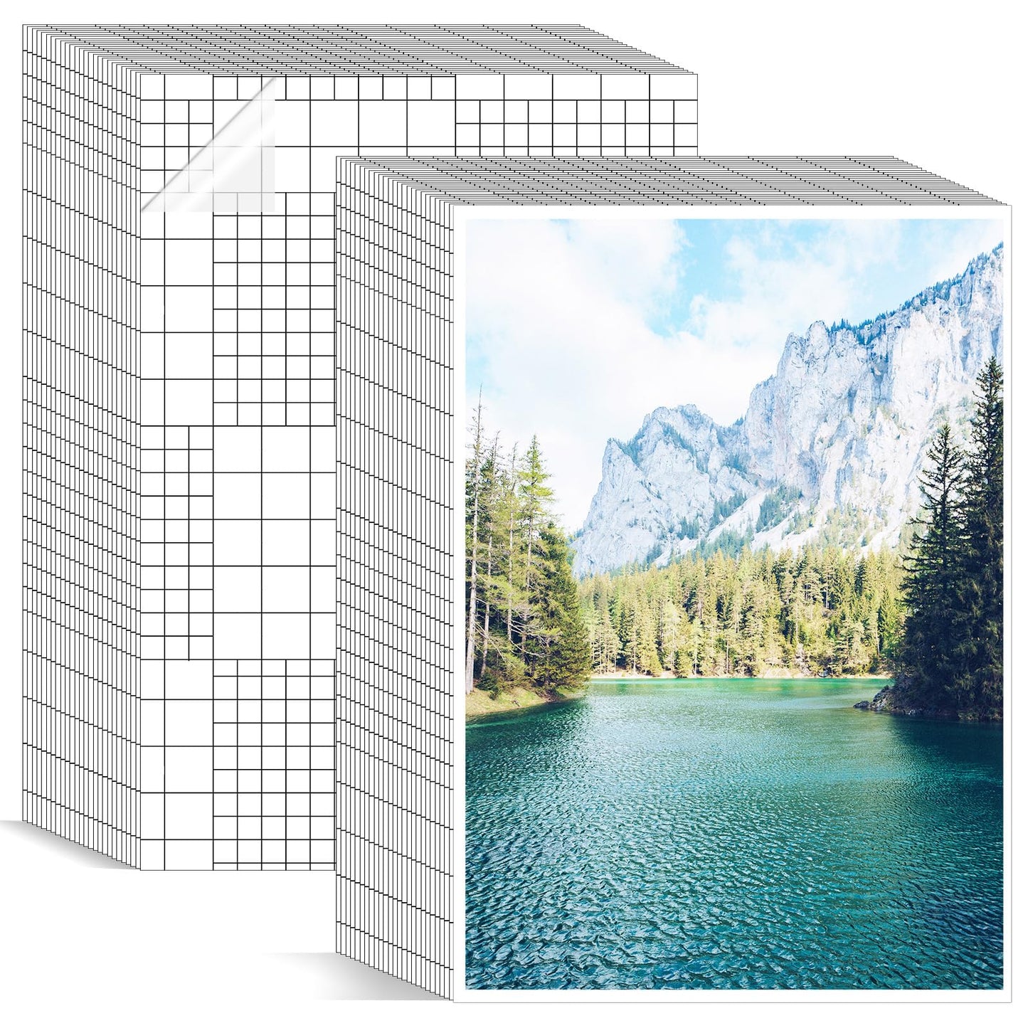 50Pcs Matte Self Adhesive Laminating Sheets for Photos, 9 x 12.2 Inches Self Sealing Laminate Sheets No Machine No Heat Laminating Sheets for Photos and Index Cards