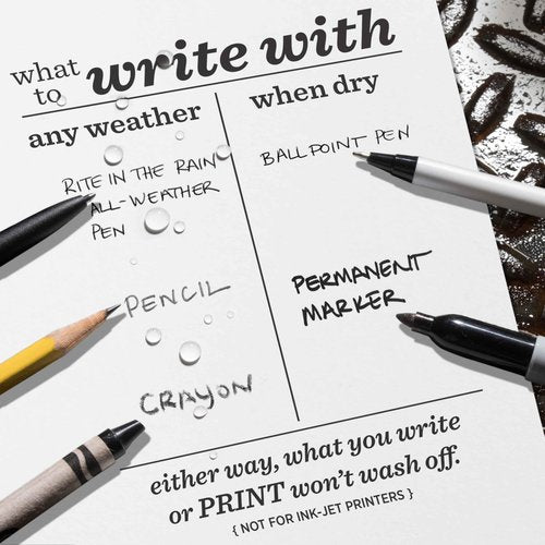 Rite in the Rain Weatherproof Card Stock, 8.5" x 11", 100# White, 80 Sheet Pack (No. HW8511)