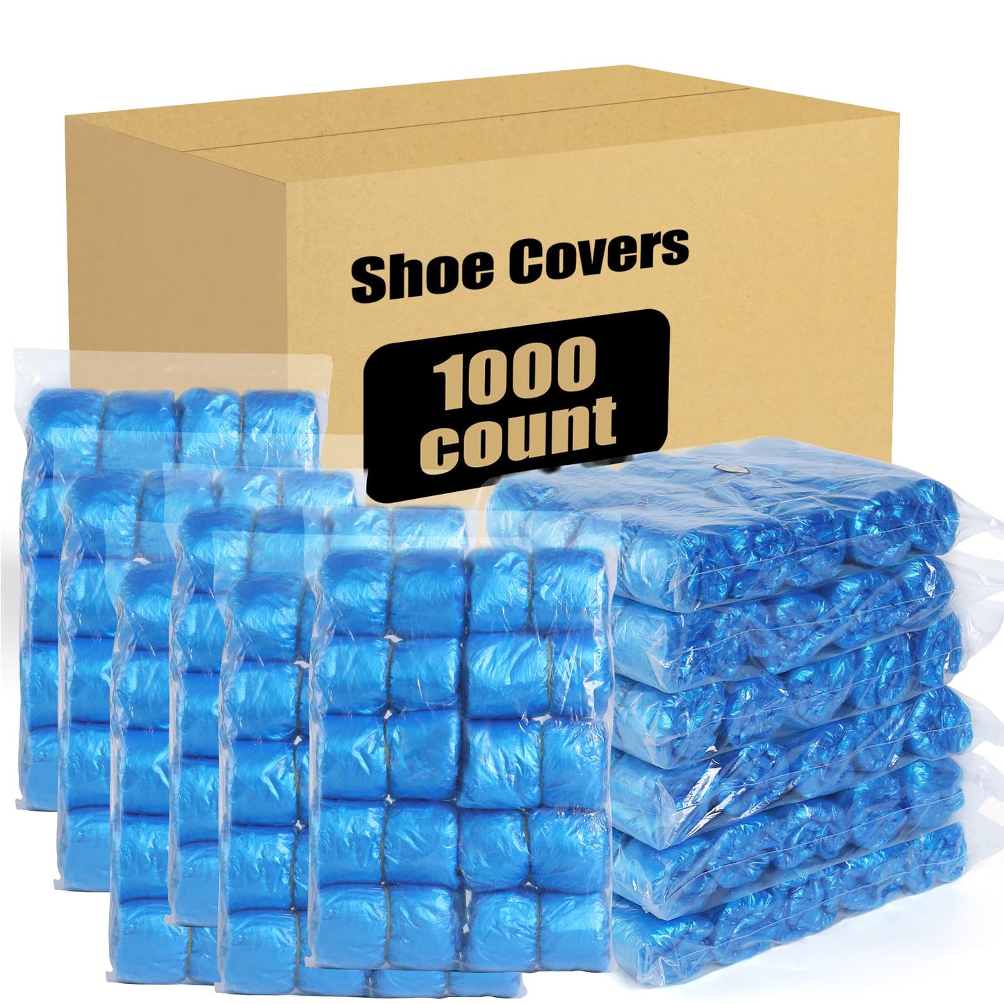 LYSHIYI 1000 Pcs Shoe Covers Disposable, Non-Slip, Reliable Shoe Covers for Indoors, 15.7'' Adjustable Size Great Value Boot Covers for Home, Hospitals, and Businesses