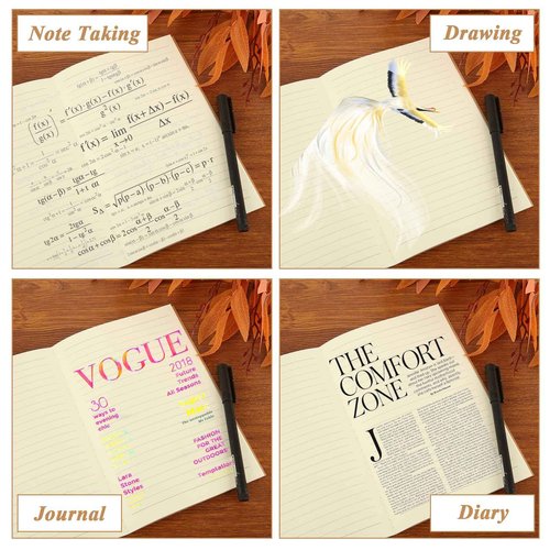 MIVIDE 50 Pack A5 Kraft Notebooks Bulk, 8.3” x 5.5” Lined Paper Journal Notebooks, 30 Sheets 60 Pages, Lined Travel Notebooks for Writing, Making Plans, School Office Supplies