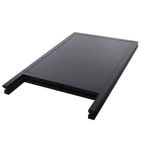 MyGift Freestanding Black Metal A-Frame Chalkboard Sidewalk Sign, Double Sided Erasable Business Advertising Restaurant Signage