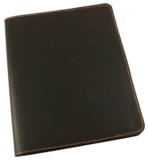 Rustic Ridge Refillable Leather Composition Notebook - Composition Notebook Cover - Leather Notebook Cover - Fits Moleskine XL 9.75" x 7.5" (Black)