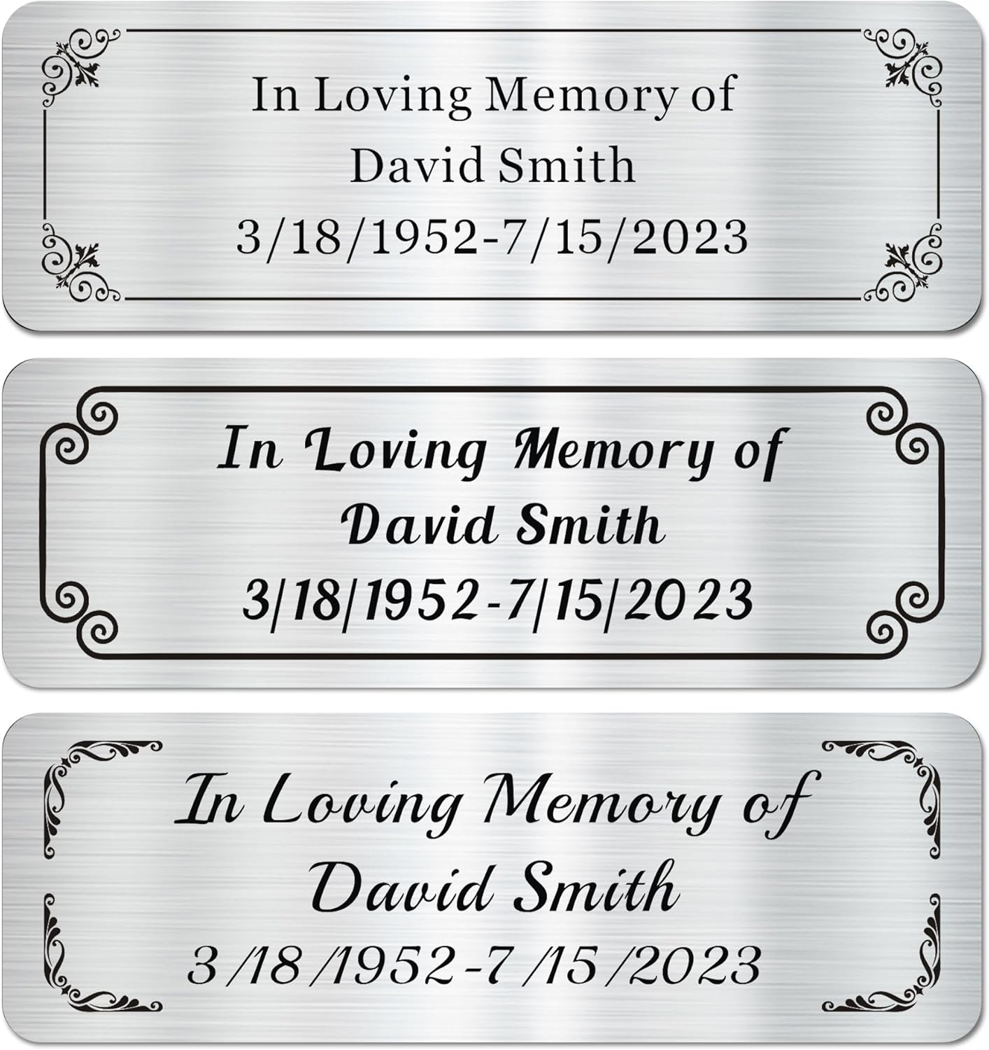 Skiennix Engraved Name Plate - Personalized 1" x 3" Brass Plaque with Adhesive Backing | Custom Trophy Plate