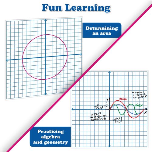 Aizweb Giant Magnetic XY Coordinate Dry Erase Grid,26" x 26" Graph Board for School Classroom Supplies,Magnetic Whiteboard with Counters,Math Manipulatives for Teacher Education