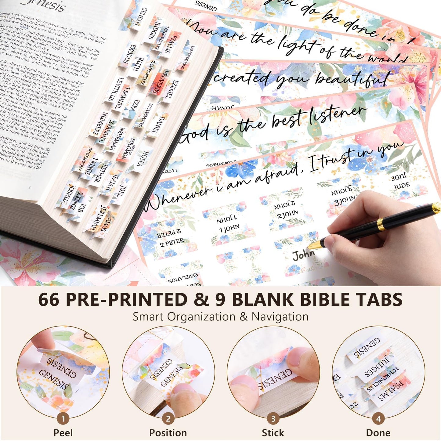 Bible Cover Case for Women, Large Bible Bag Bible Study Supplies Accessories Journaling Kit with Highlighters Tabs, Quilted Book Carrying Cases with Shoulder Strap, Christian Easter Gifts for Women