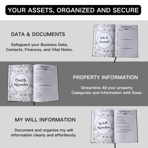 End of Life Planner with Pockets: Sorry, it’s Your Problem Now, Because I'm Dead Organizer Notebook Death Binder Leather bound Hardcover End of Life Journal Paperback Possessions Affairs Workbook